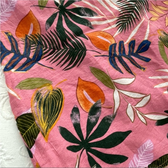 NWOT Lulus Exotic Escape Pink Tropical Print Sleeveless Tie-Back Mini Dress - Picture 8 of 12